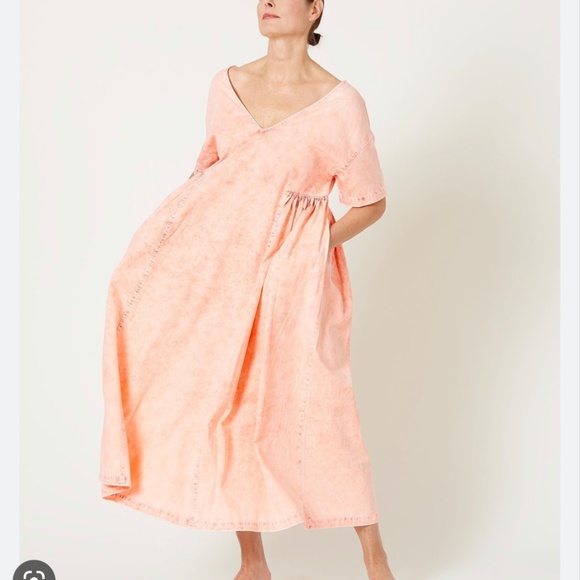 Rachel Comey New Cardiff dress sherbert peach denim acid - Picture 2 of 3